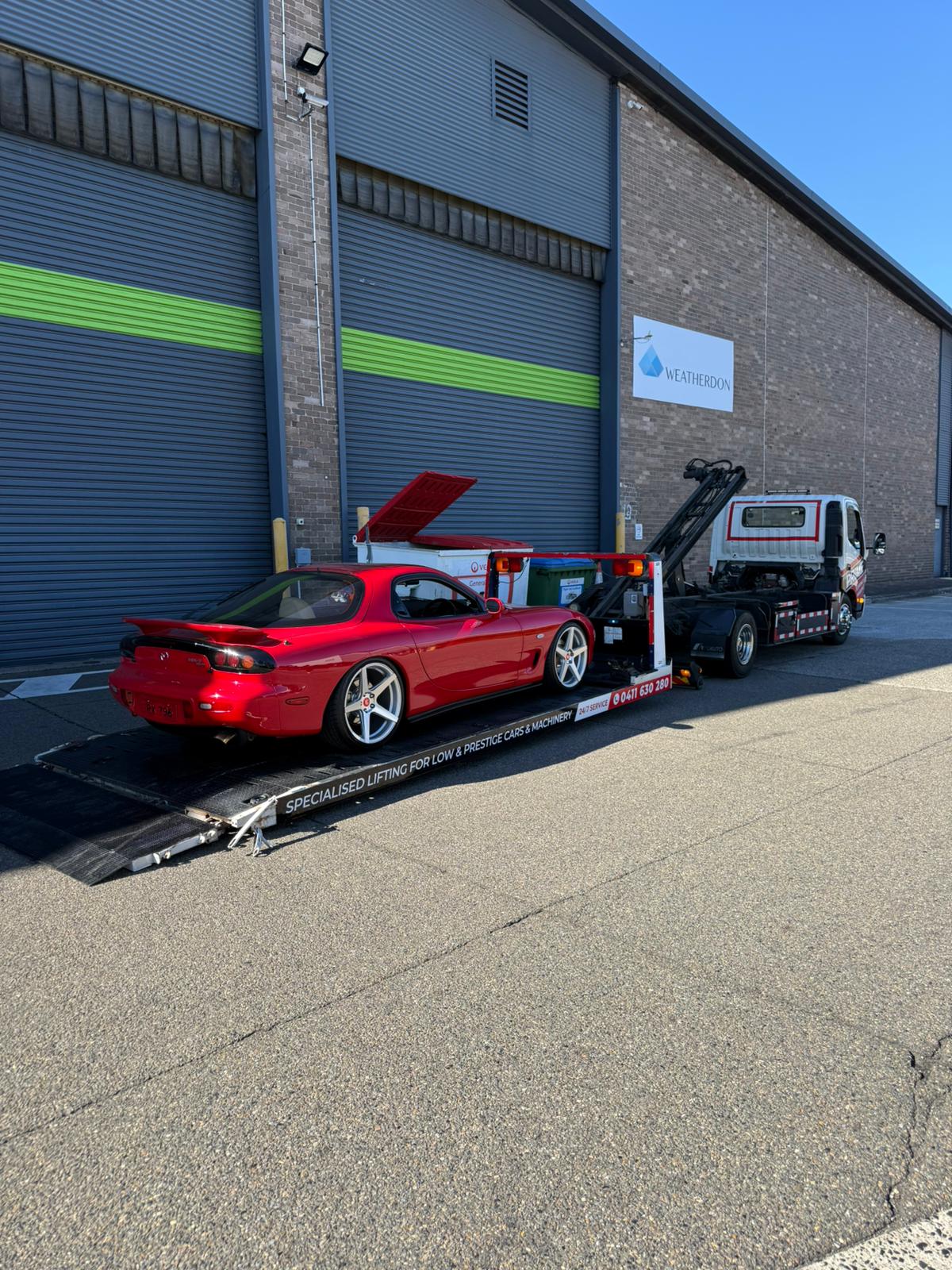 Prime Towing truck on a Sydney job